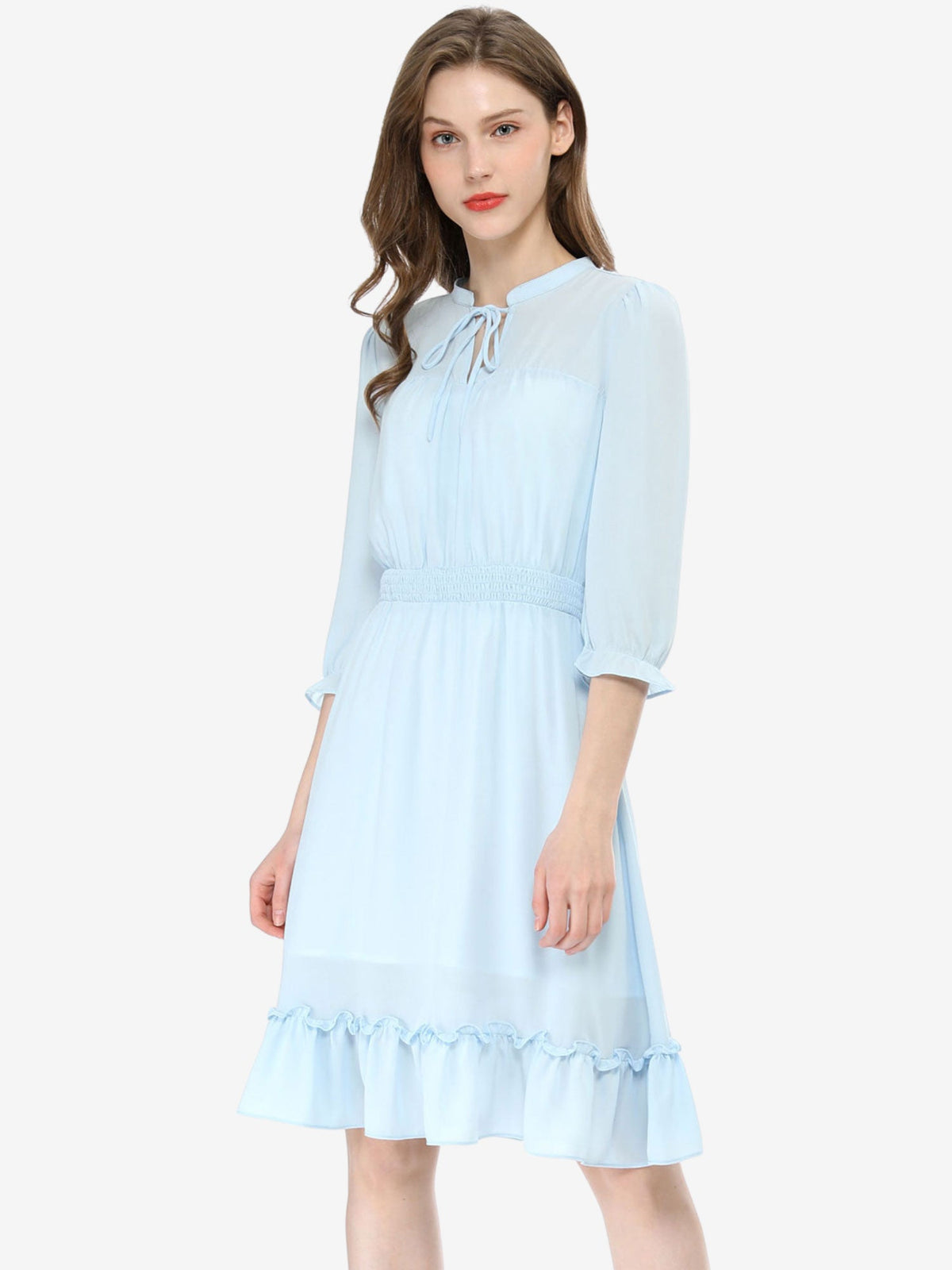 Smocked Layered Ruffle Dress