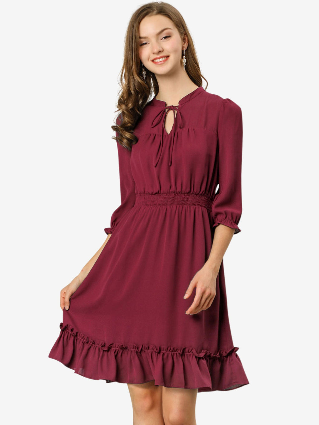Smocked Layered Ruffle Dress