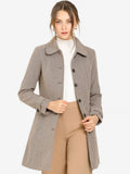 Slim-Profile Striped Overcoat