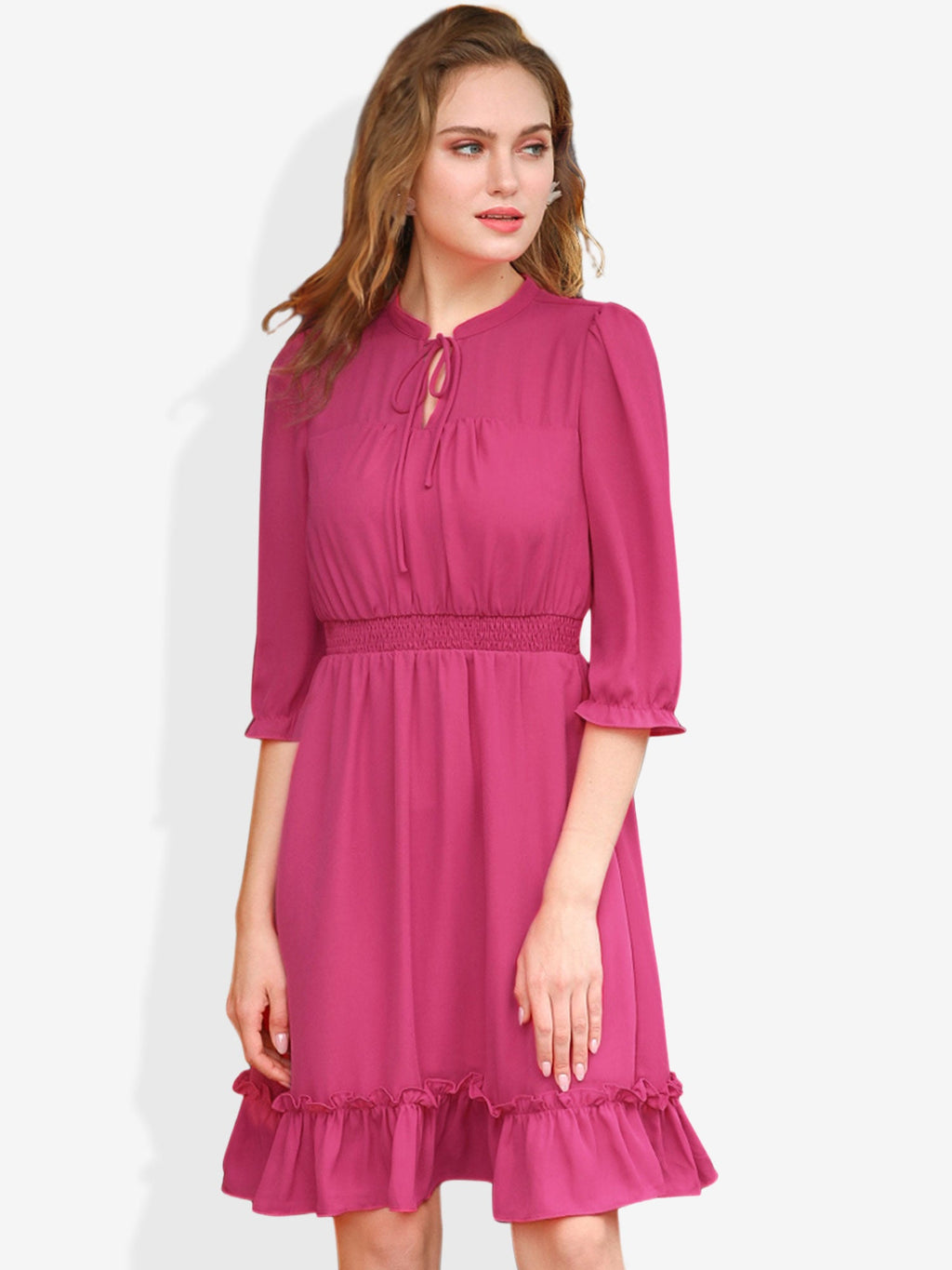 Smocked Layered Ruffle Dress