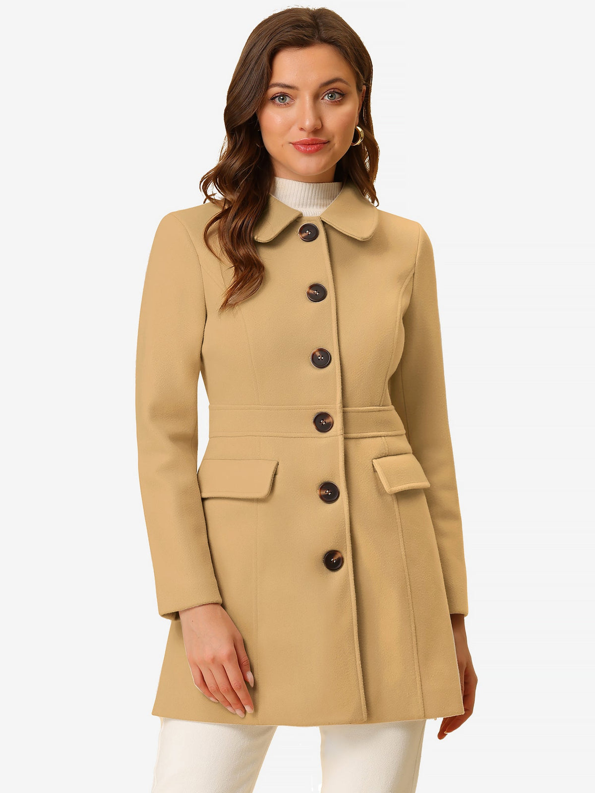 Lightweight Faux Fur Knee-Length Coat