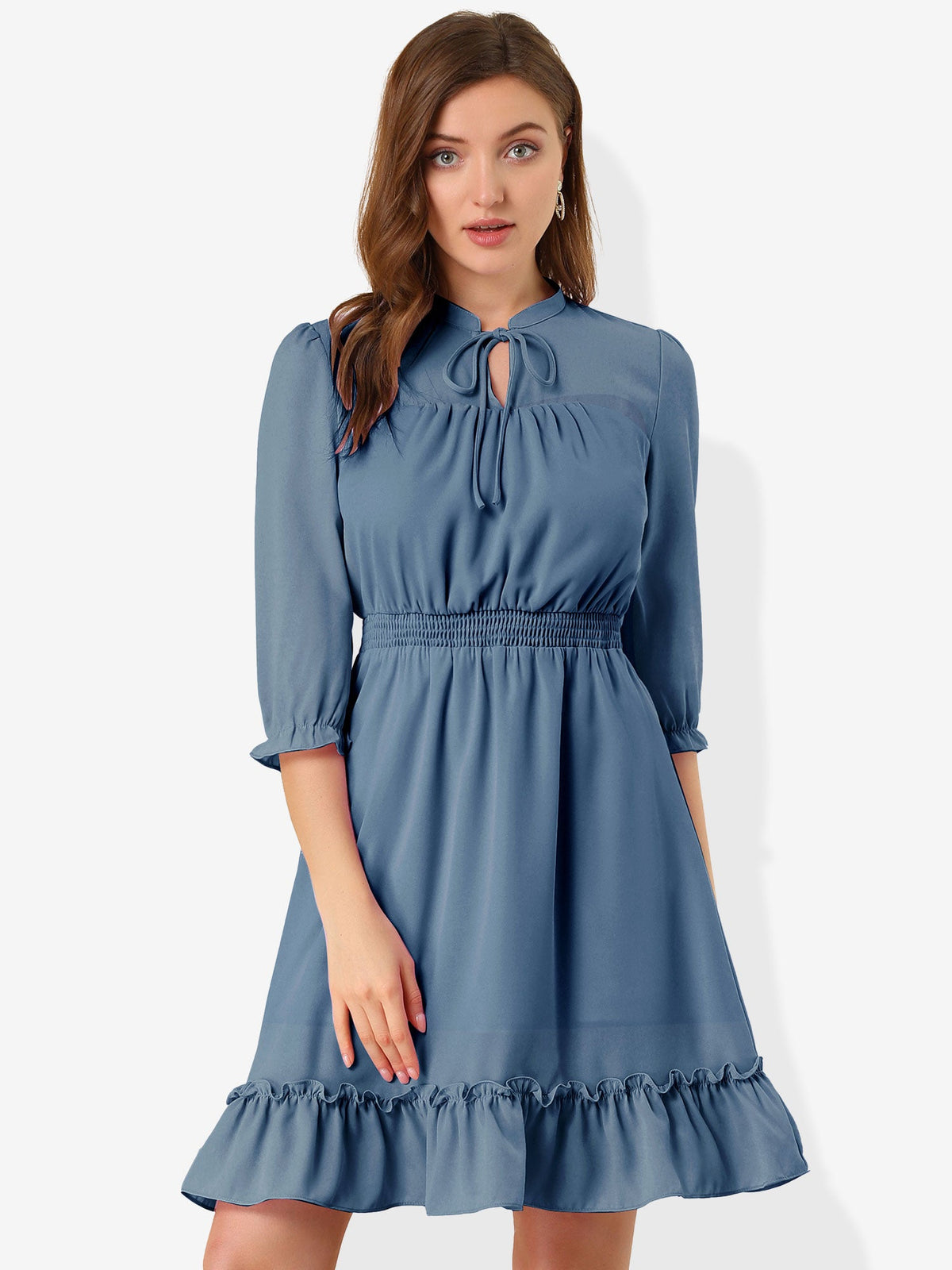 Smocked Layered Ruffle Dress
