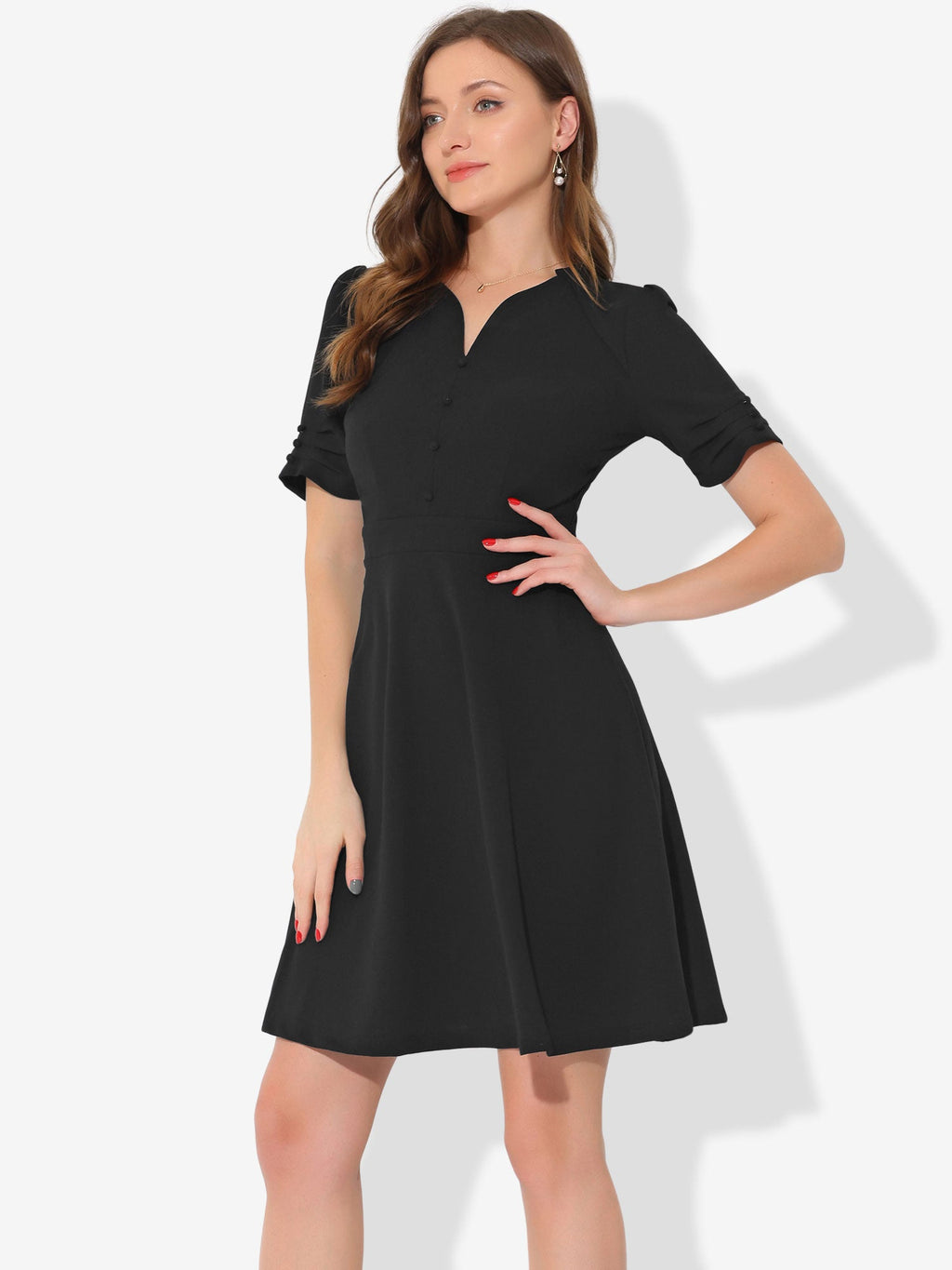 Sweetheart Neck Zipper Business Dress