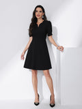 Sweetheart Neck Zipper Business Dress
