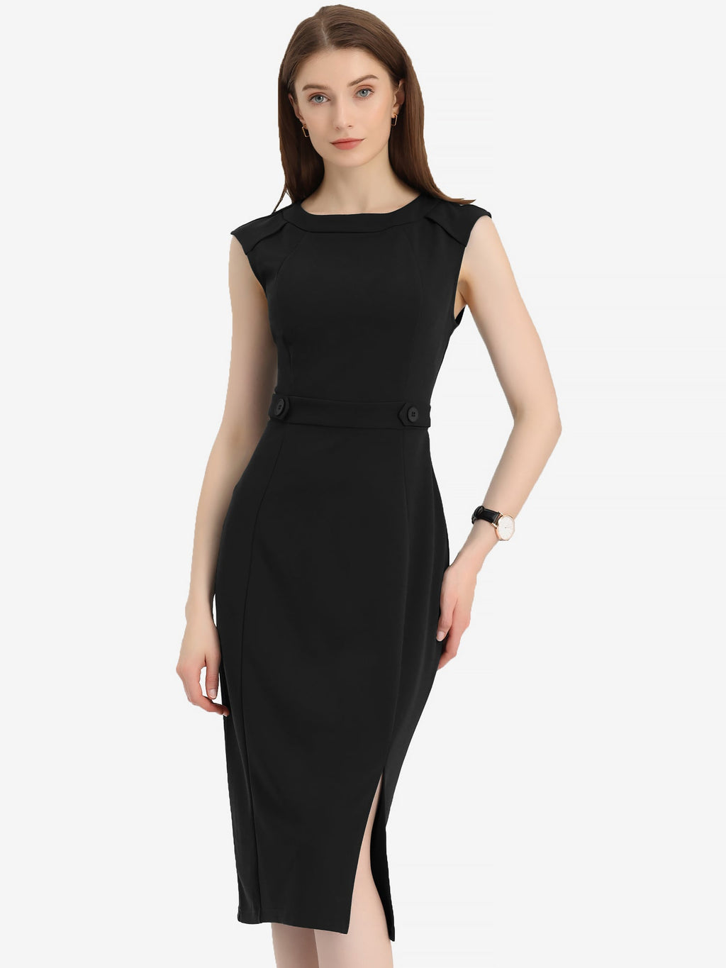 Spandex Professional Short-Sleeve Dress
