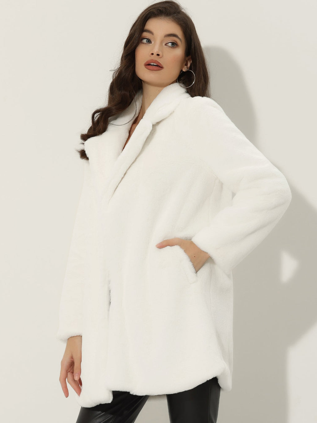Cloud Wrap Faux Fur Coat
