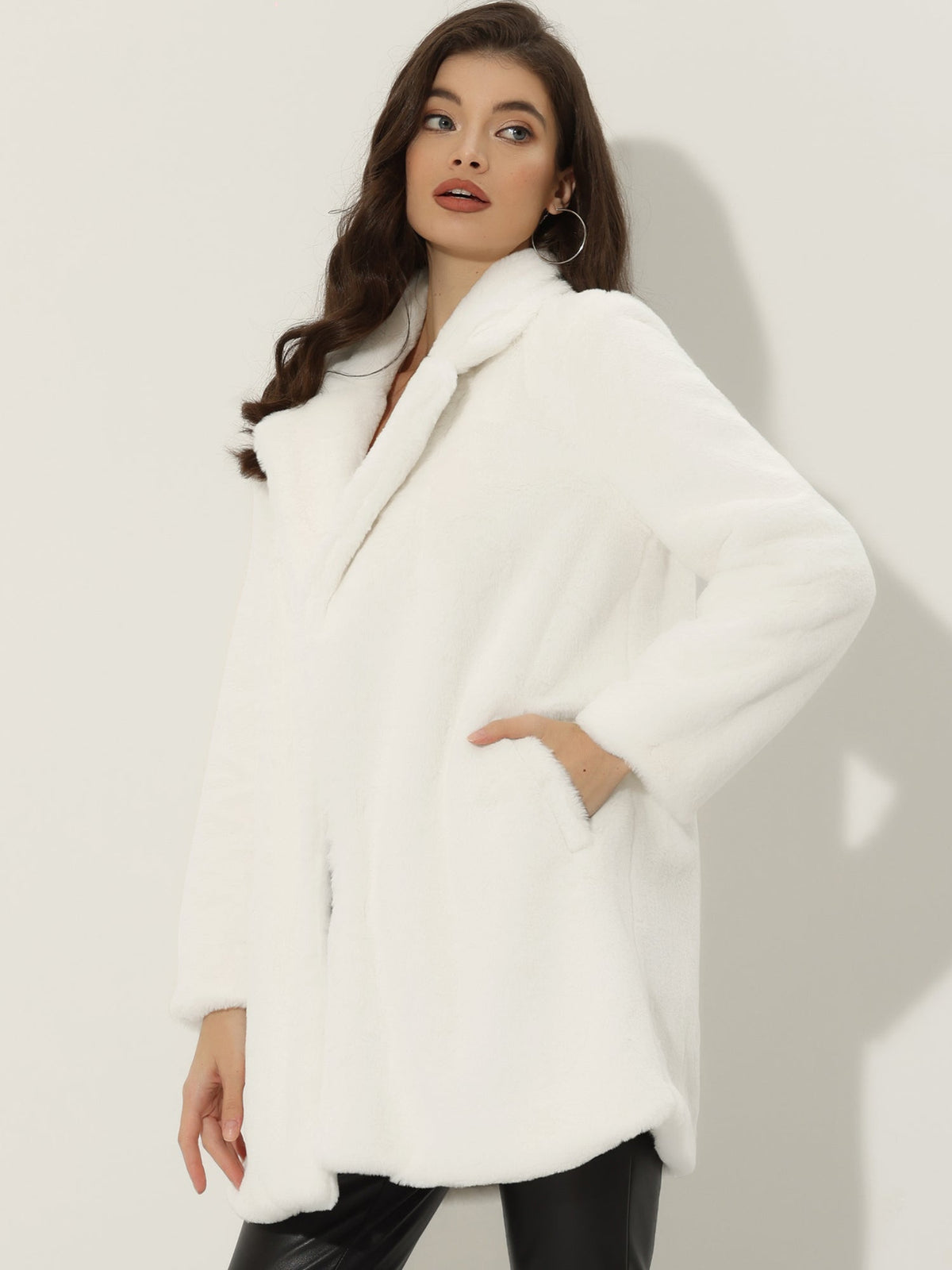 Cloud Wrap Faux Fur Coat