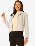 Cotton-Blend Point Collar Bomber Jacket