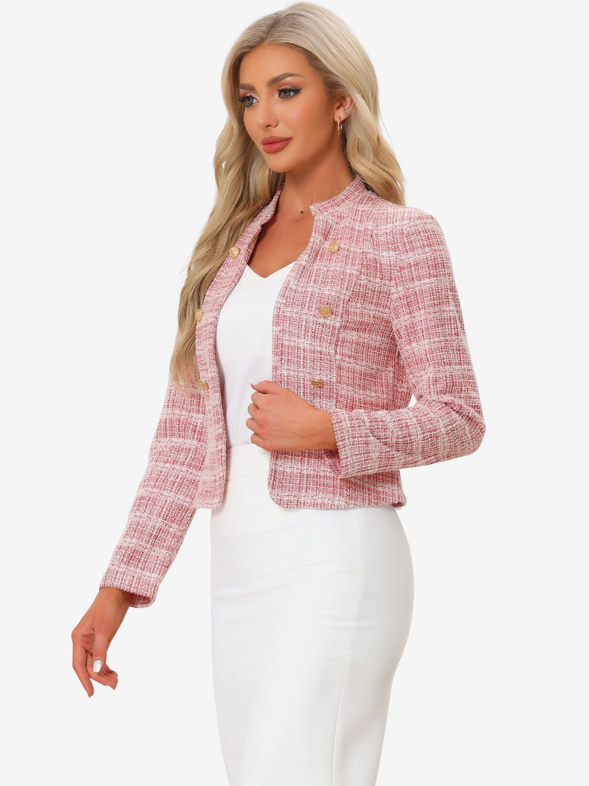 Cotton-Soft Plaid Blazer