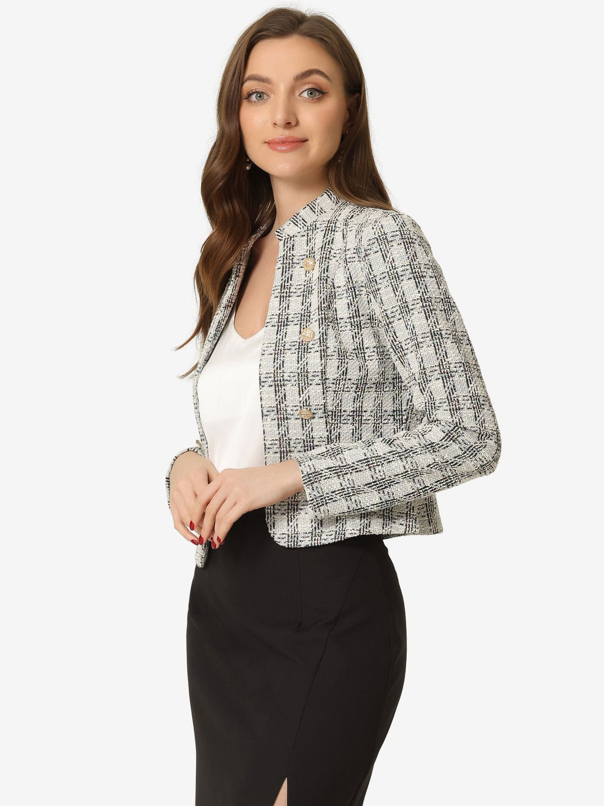 Cotton-Soft Plaid Blazer