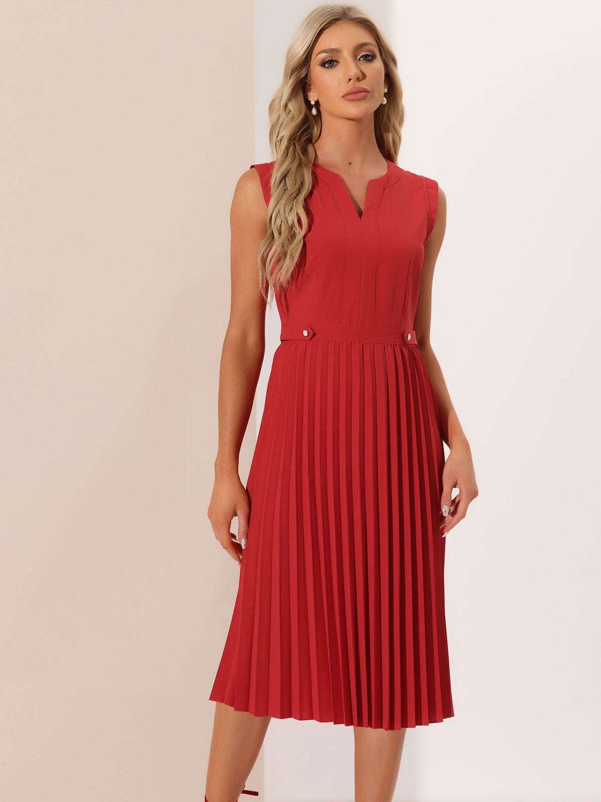 Sleeveless A-Line Mid Blazer