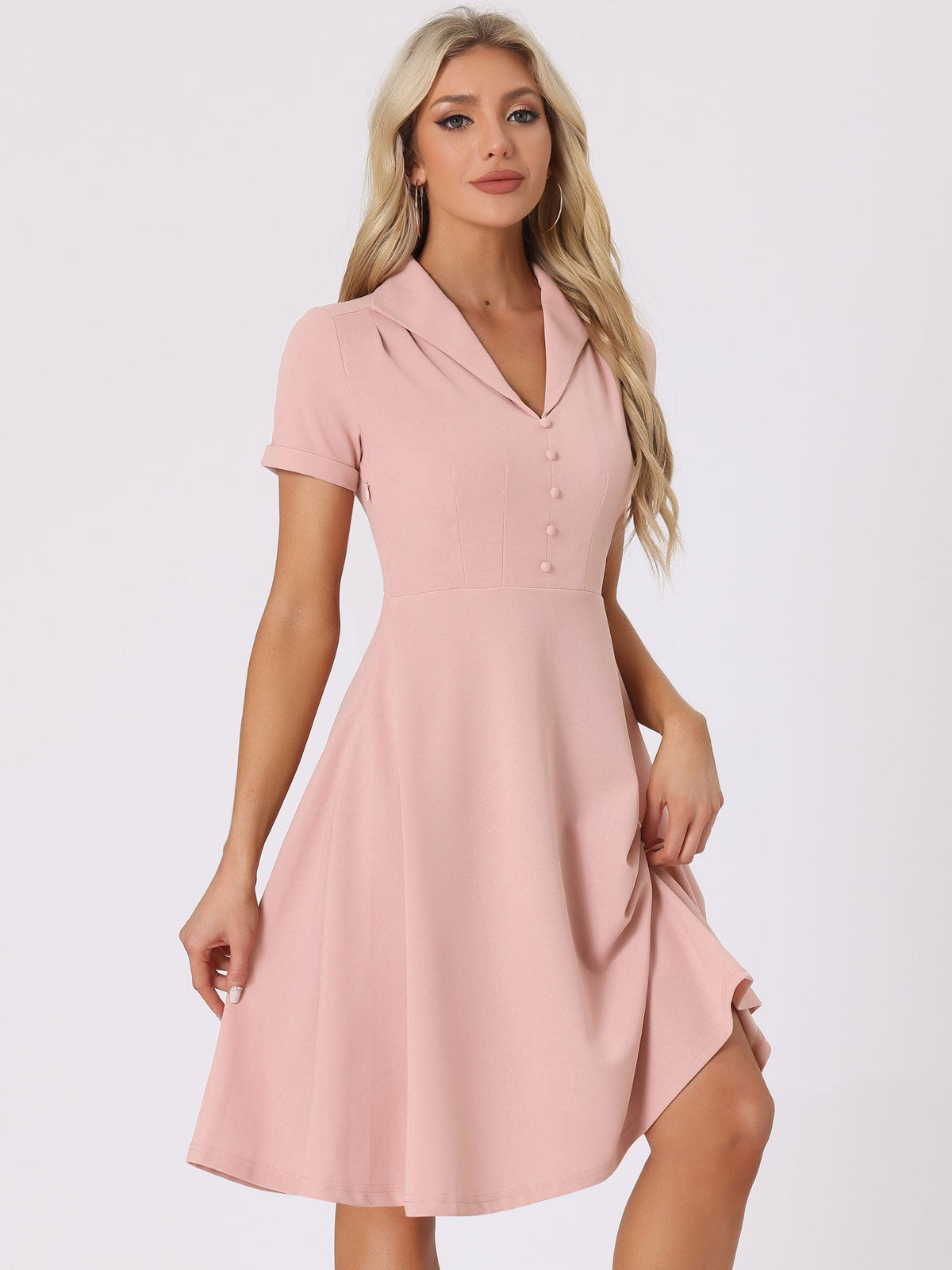 Empire Waist Short-Sleeve Party Dress