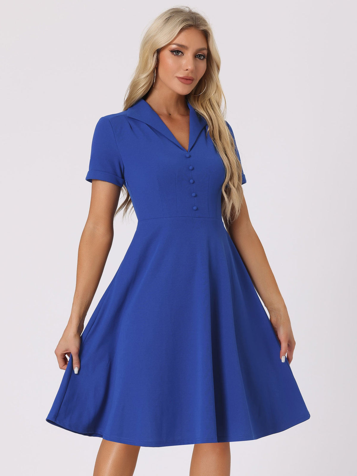 Empire Waist Short-Sleeve Party Dress