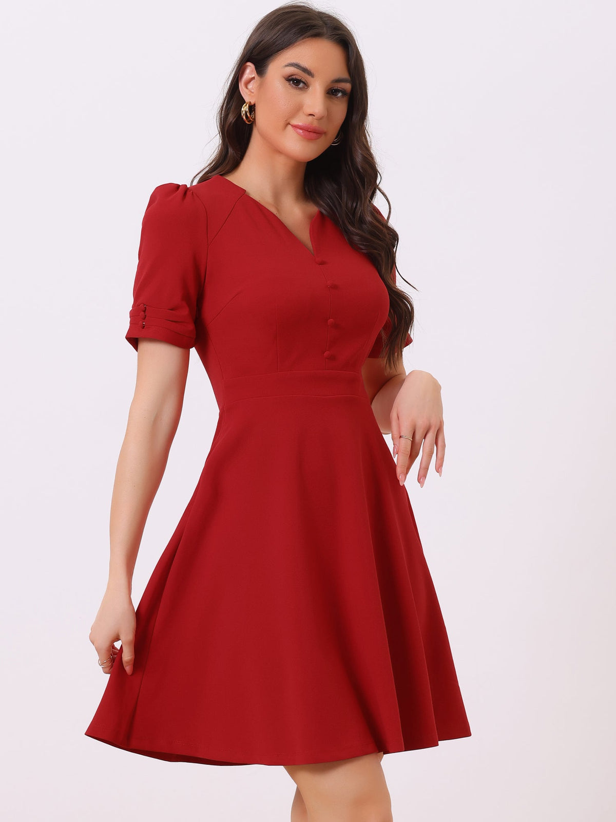 Sweetheart Neck Zipper Business Dress