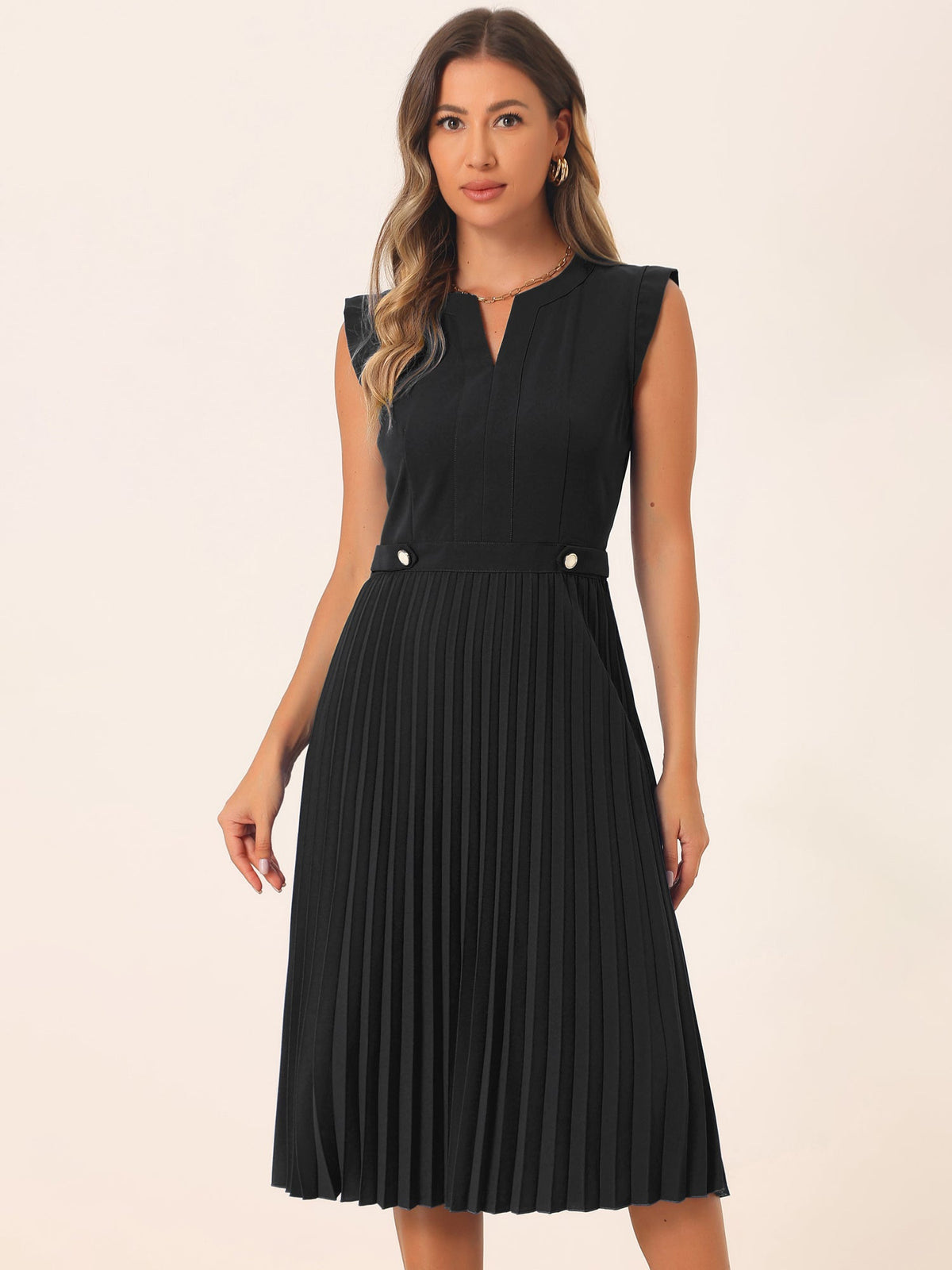 Sleeveless A-Line Mid Blazer
