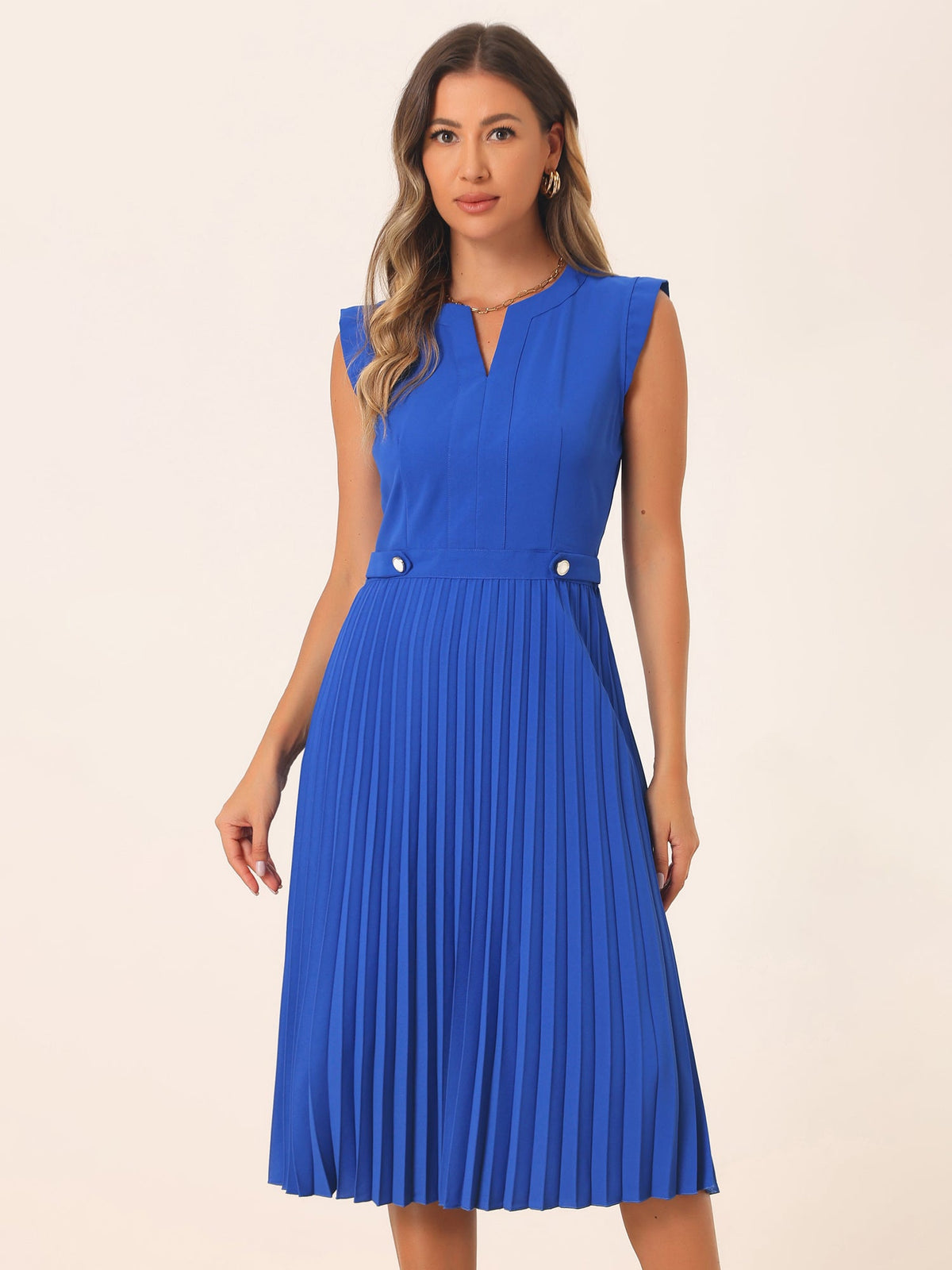 Sleeveless A-Line Mid Blazer