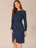 Casual Mid-Length Sheath Dress