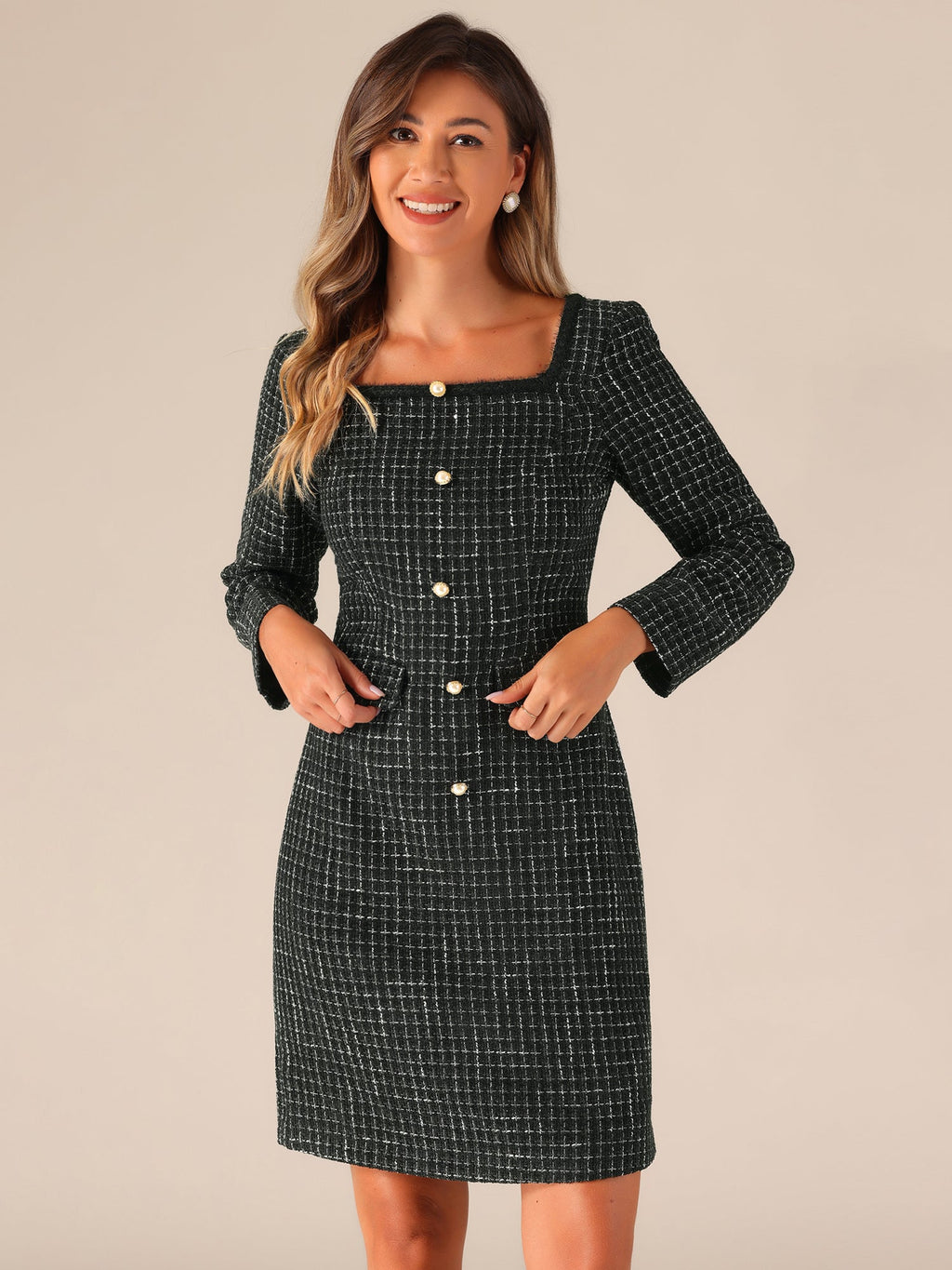 Casual Plaid Party Dress