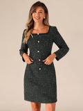 Casual Plaid Party Dress