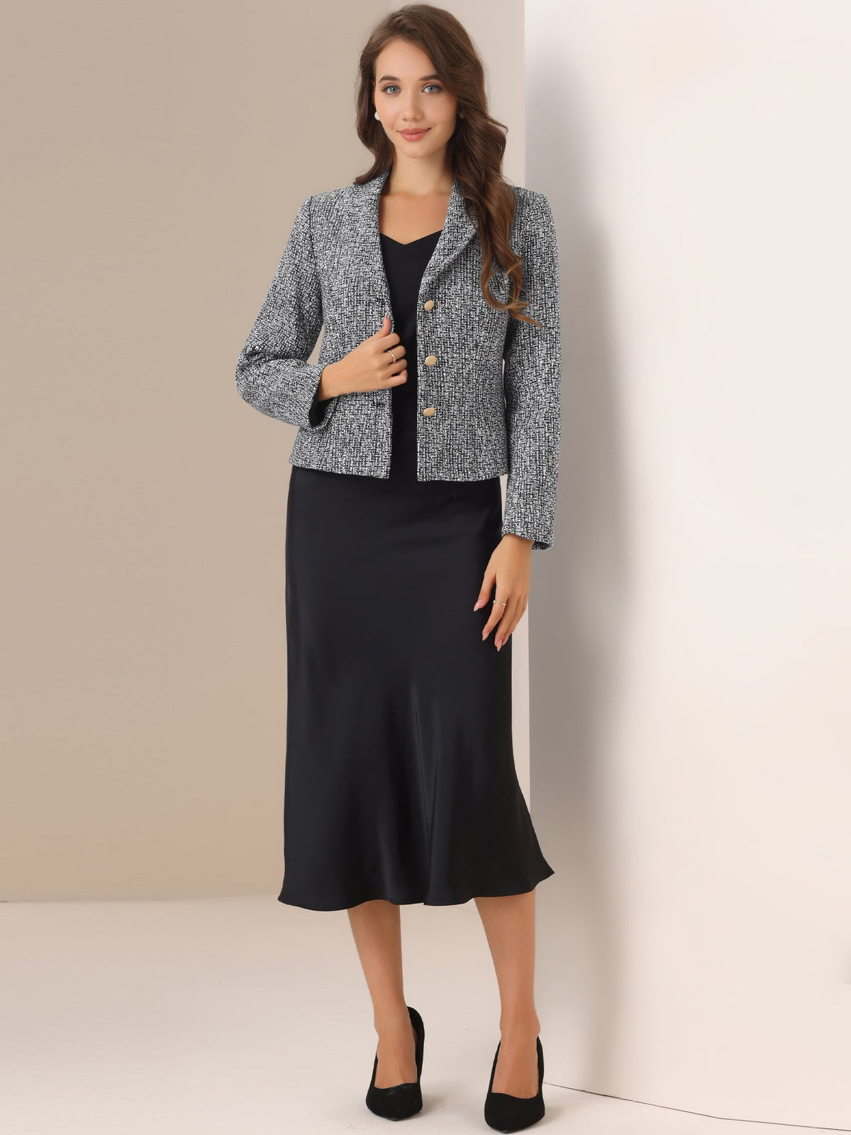 Regular Fit Dressy Plaid Blazer