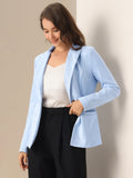 Stretch Solid Faux Suede Blazer