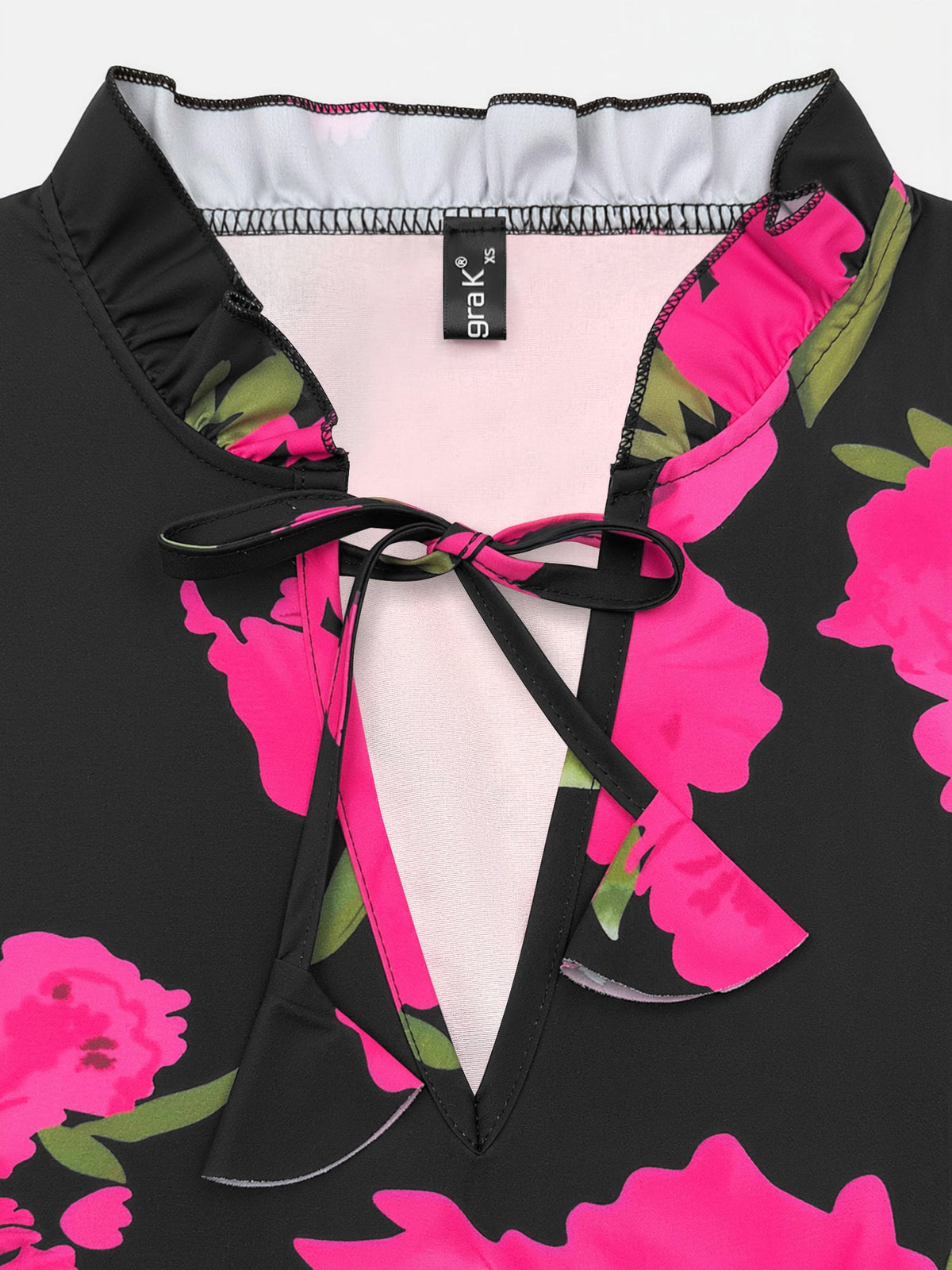 Graphic Long-Sleeve Polyester Dress