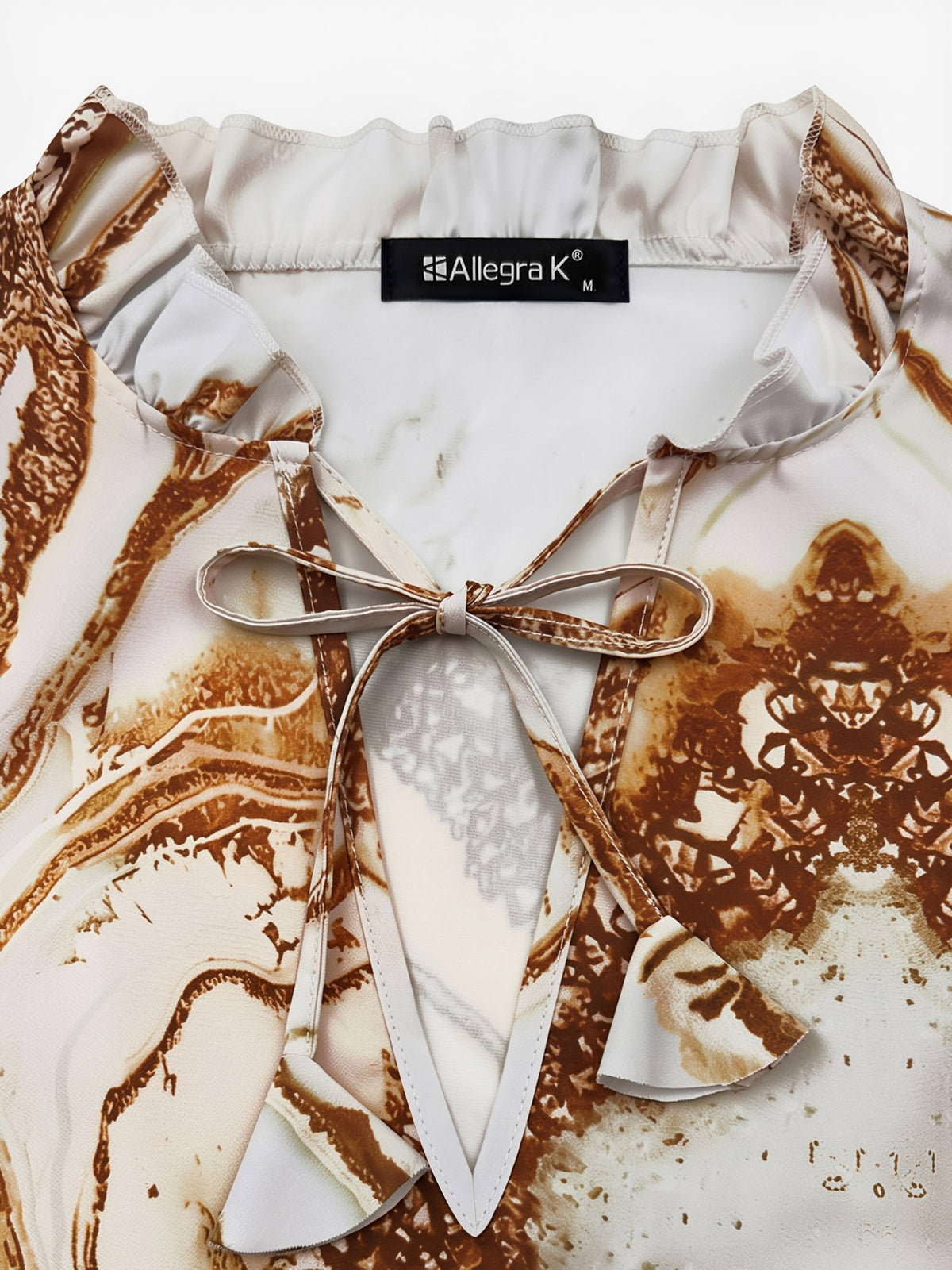 Graphic Long-Sleeve Polyester Dress