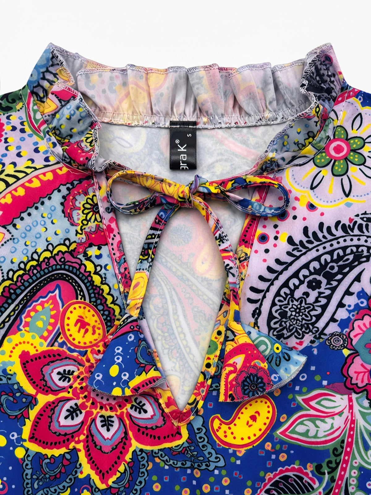 Graphic Long-Sleeve Polyester Dress