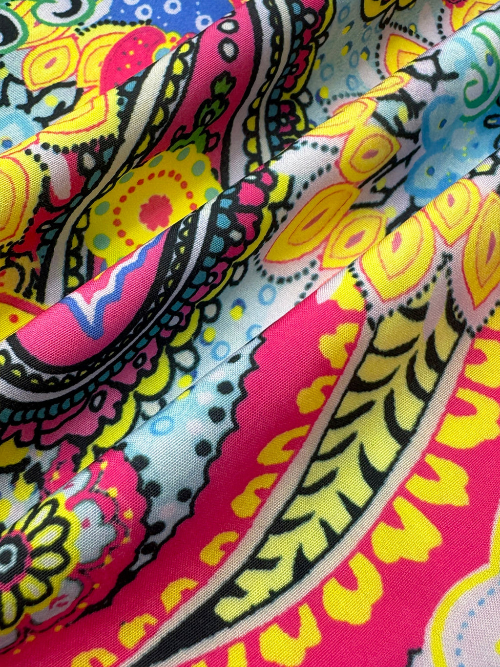 Graphic Long-Sleeve Polyester Dress