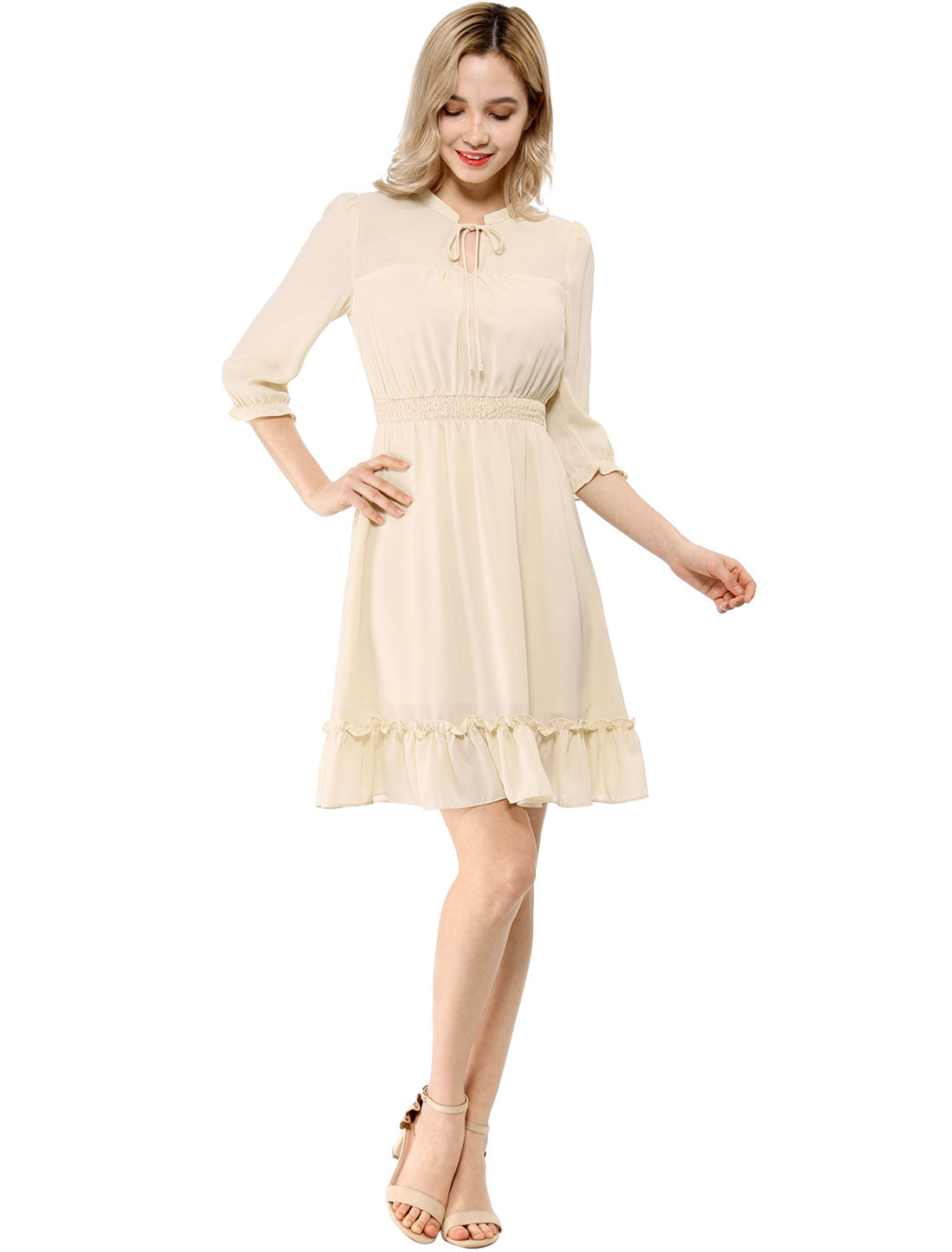 Smocked Layered Ruffle Dress