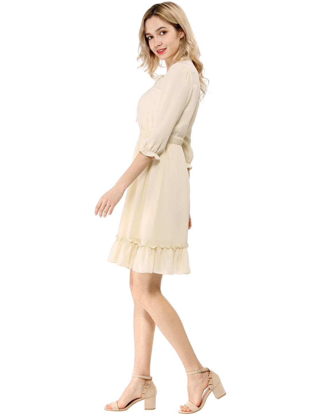 Smocked Layered Ruffle Dress