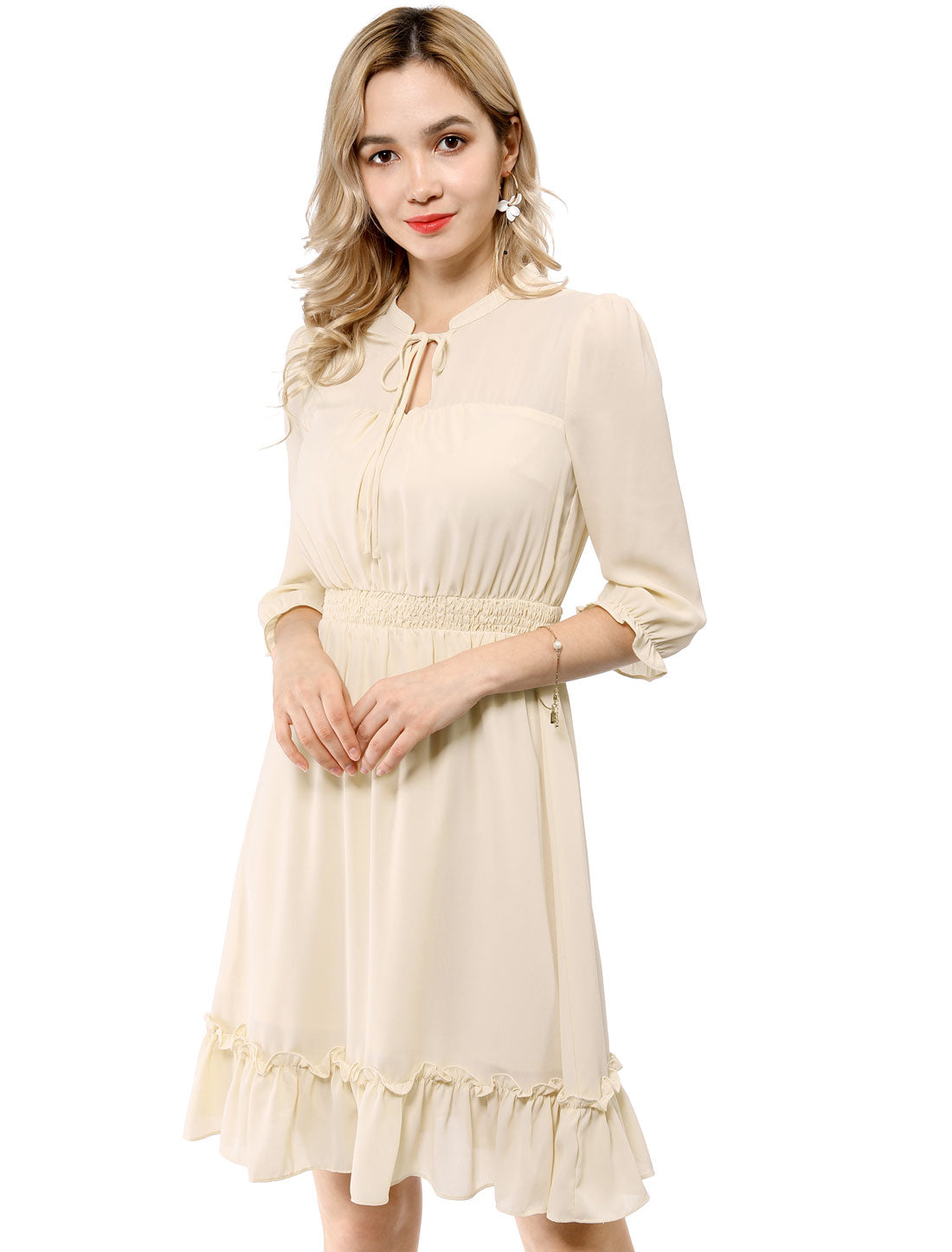 Smocked Layered Ruffle Dress