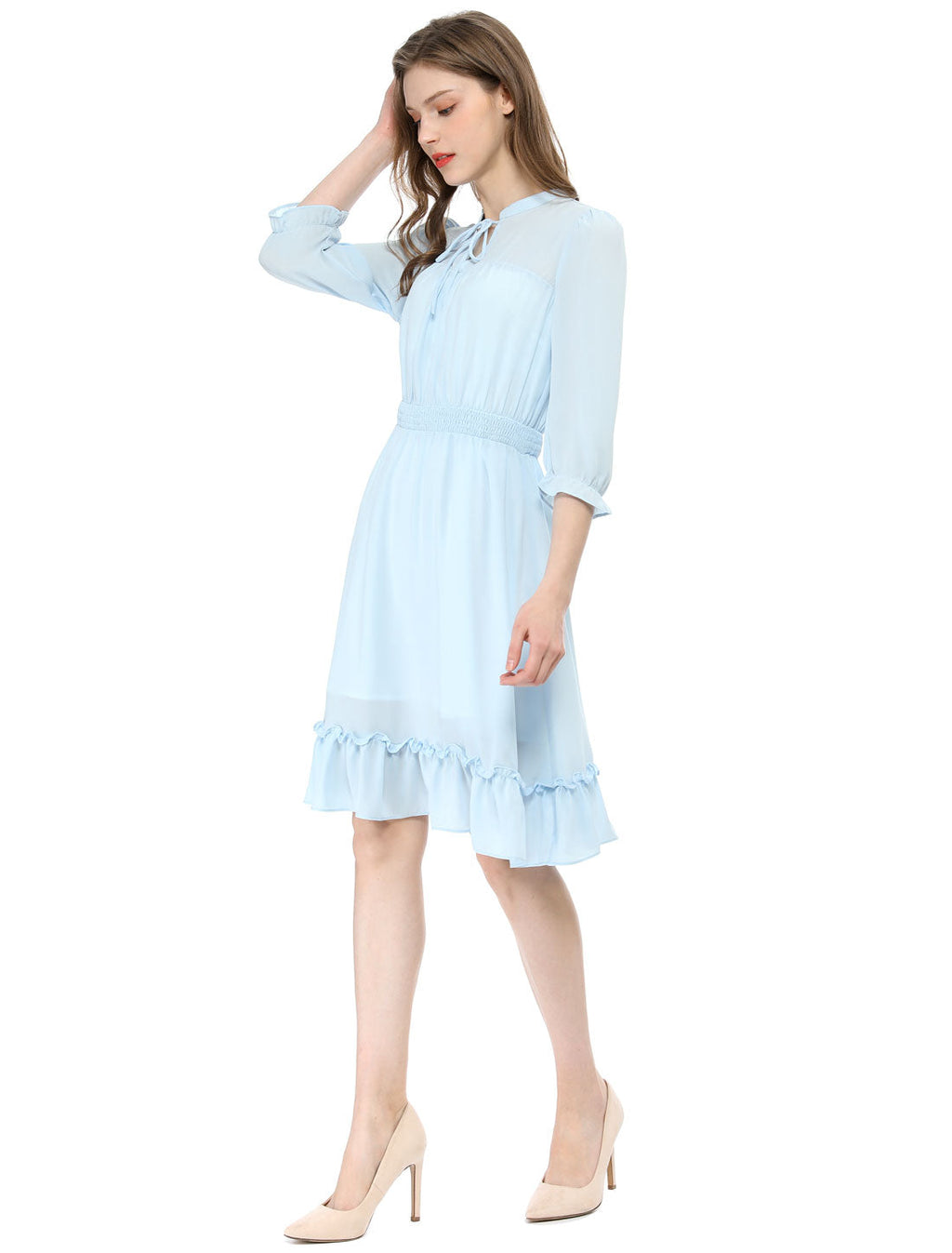 Smocked Layered Ruffle Dress