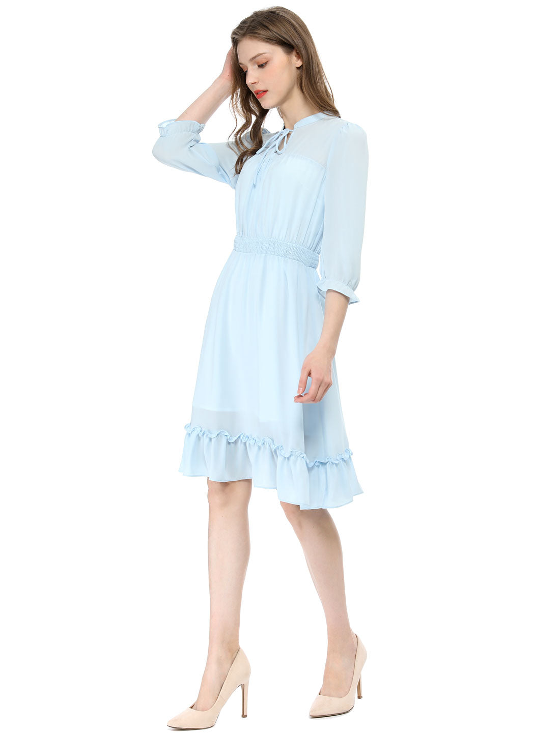 Smocked Layered Ruffle Dress