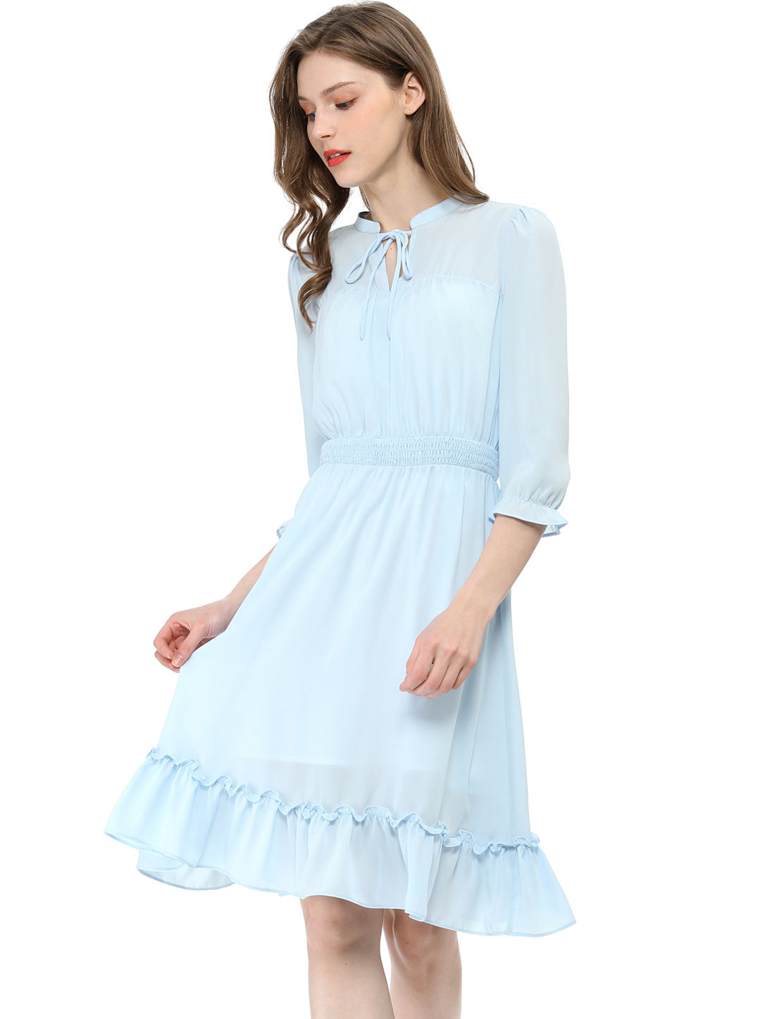 Smocked Layered Ruffle Dress
