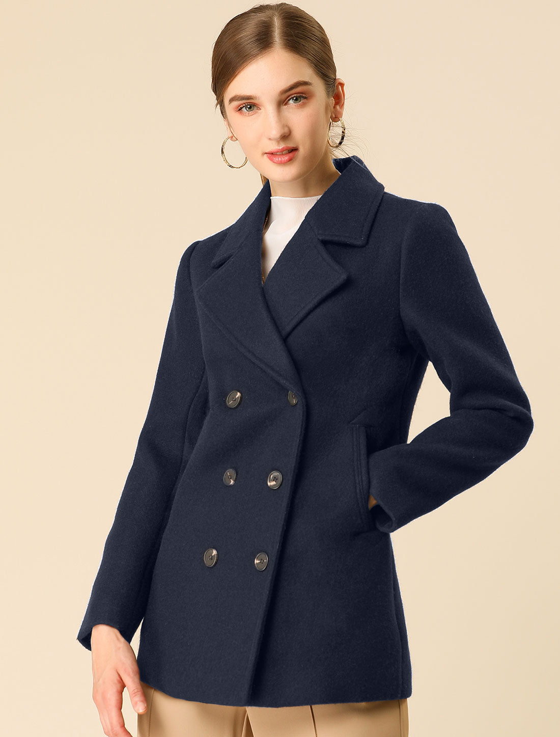 Acrylic Double-Breasted Car Coat