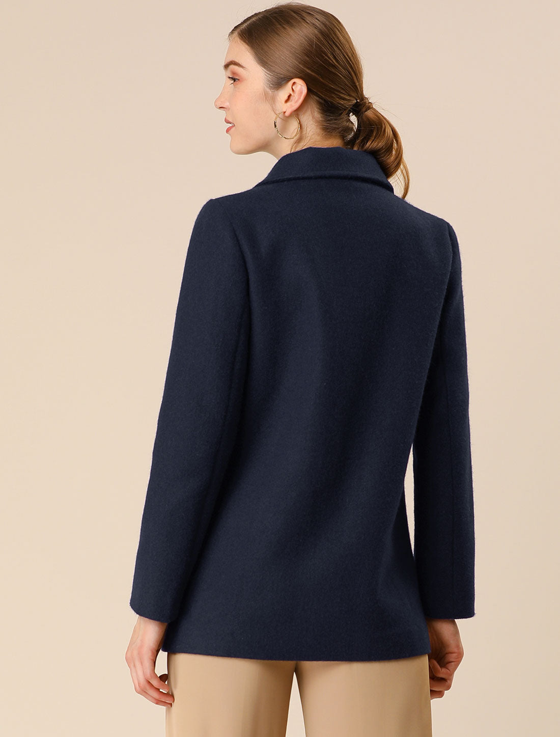 Acrylic Double-Breasted Car Coat