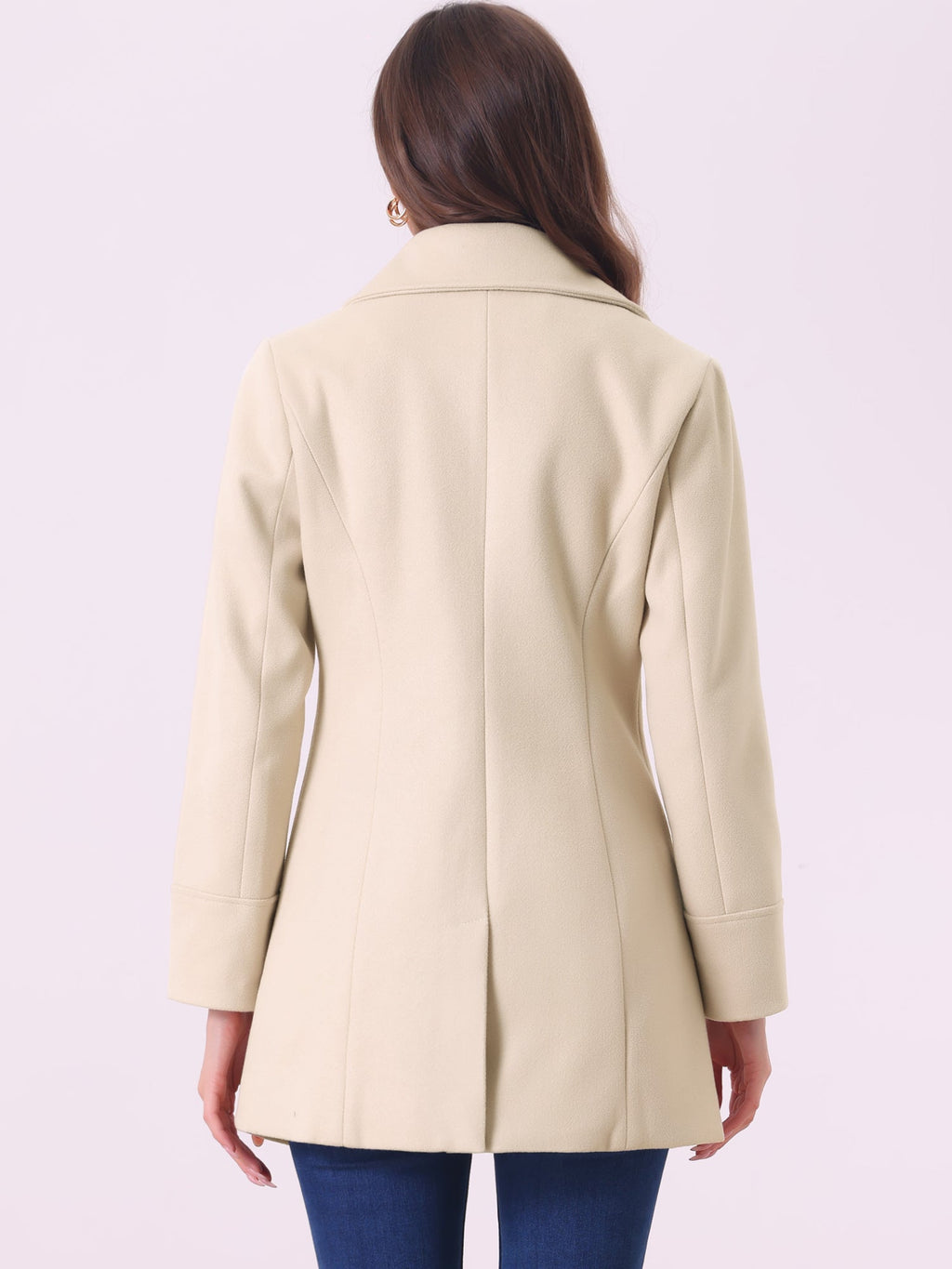 Curved Waist Vent Overcoat