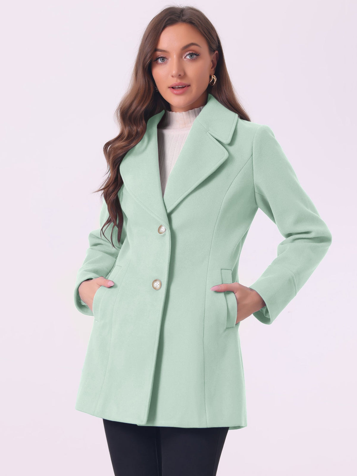 Curved Waist Vent Overcoat