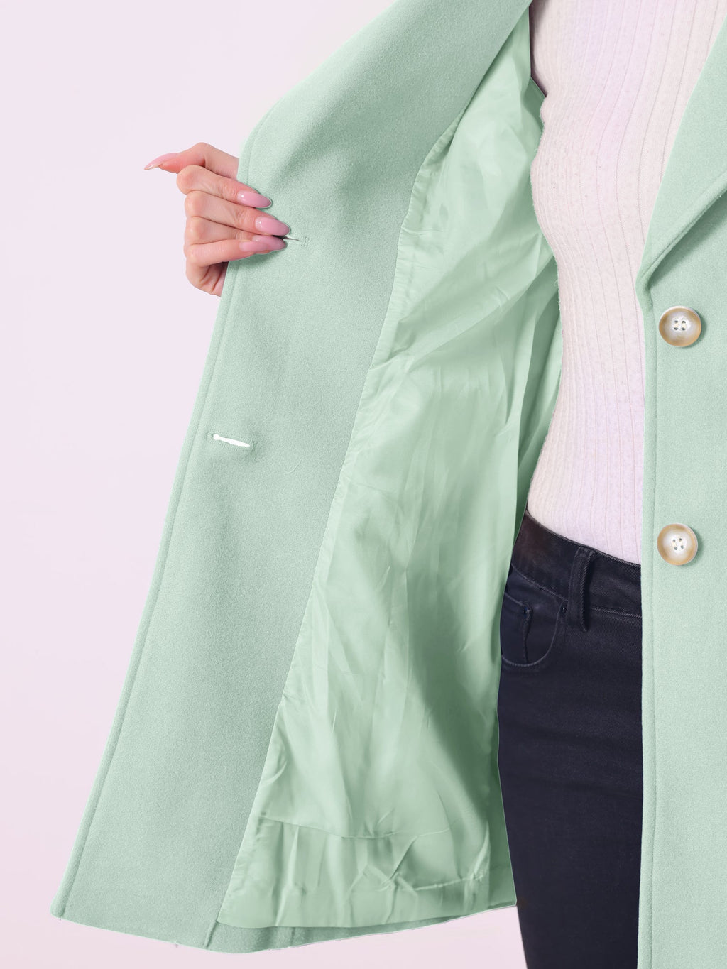 Curved Waist Vent Overcoat
