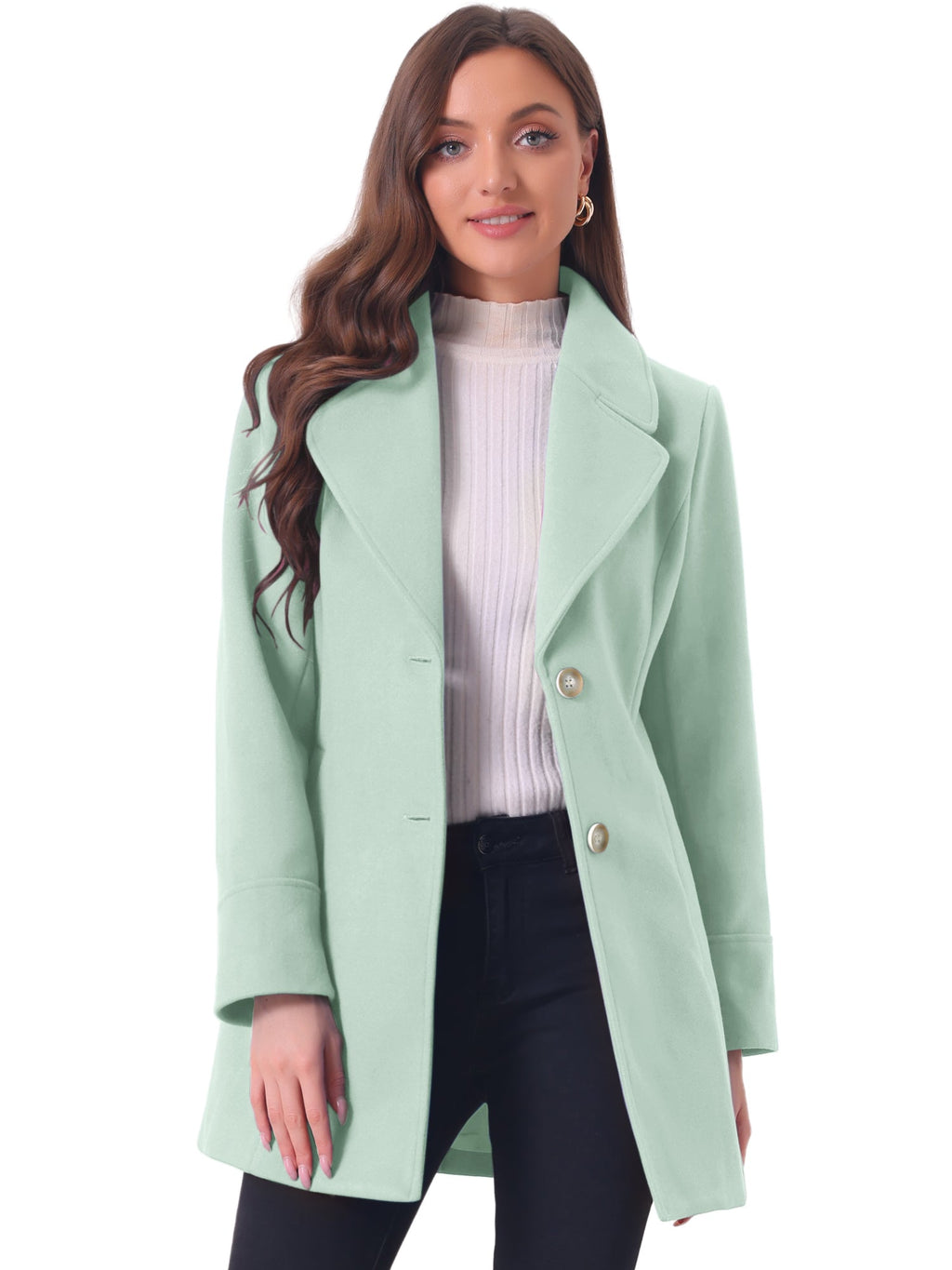 Curved Waist Vent Overcoat