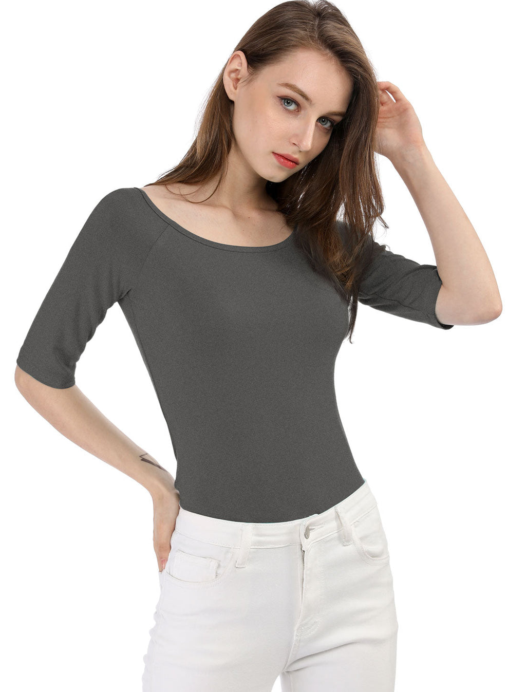 Hip-Length Slim Stretch Tee