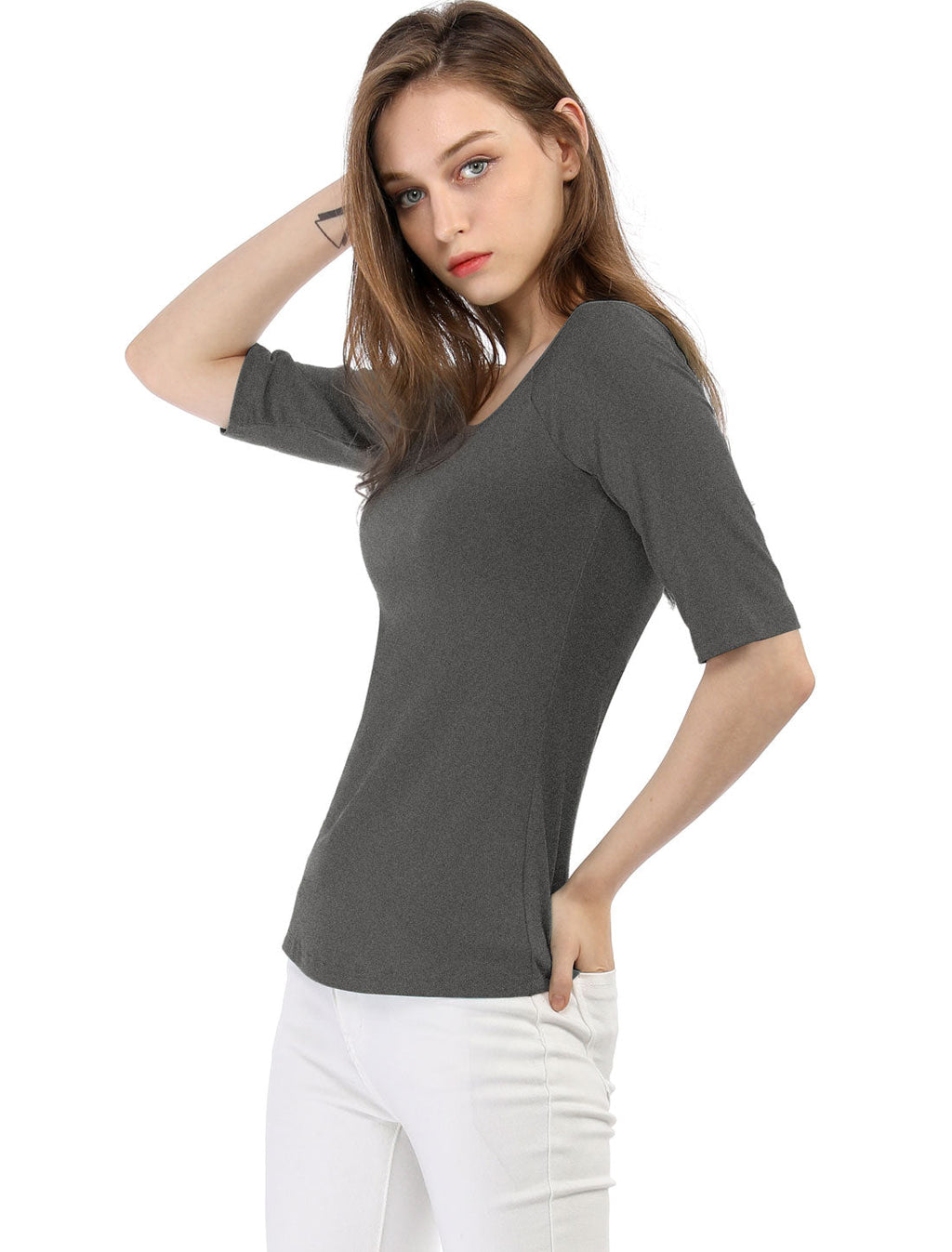 Hip-Length Slim Stretch Tee