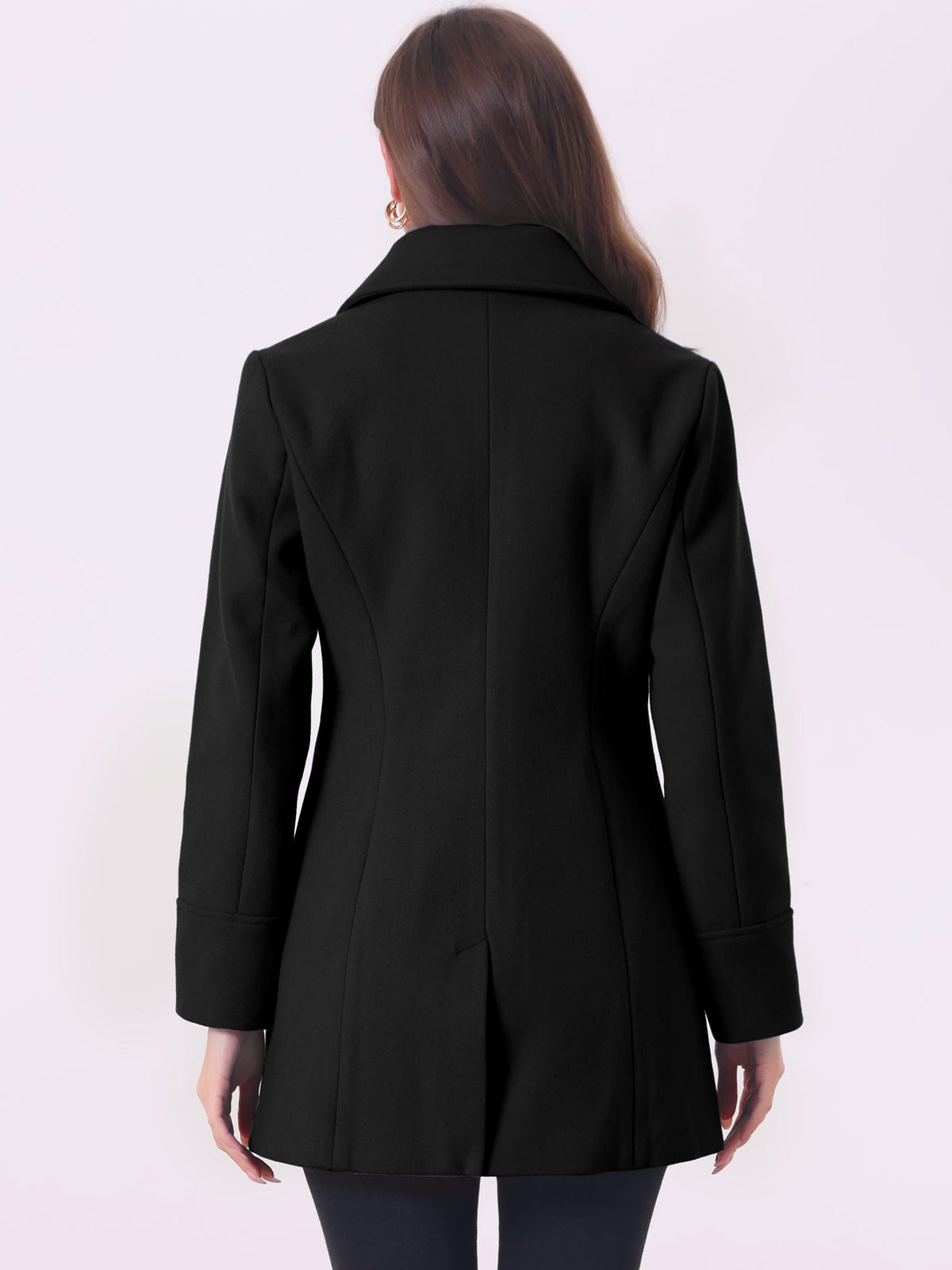 Curved Waist Vent Overcoat