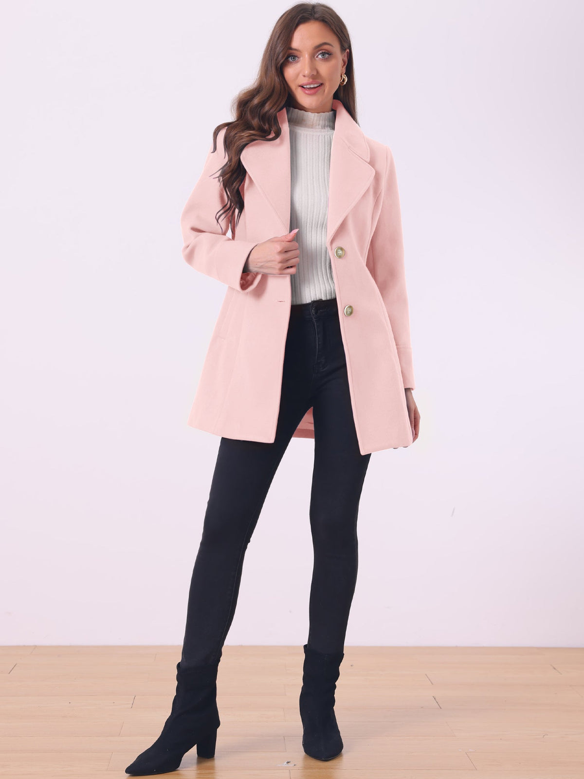 Curved Waist Vent Overcoat