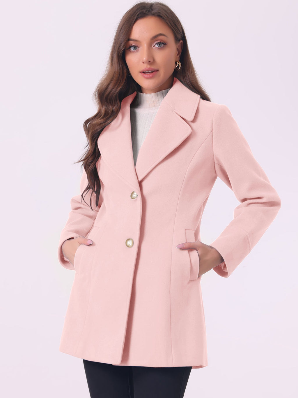 Curved Waist Vent Overcoat