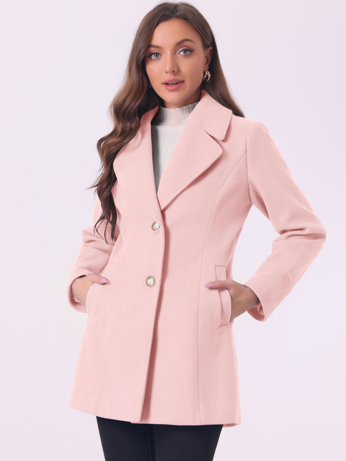 Curved Waist Vent Overcoat
