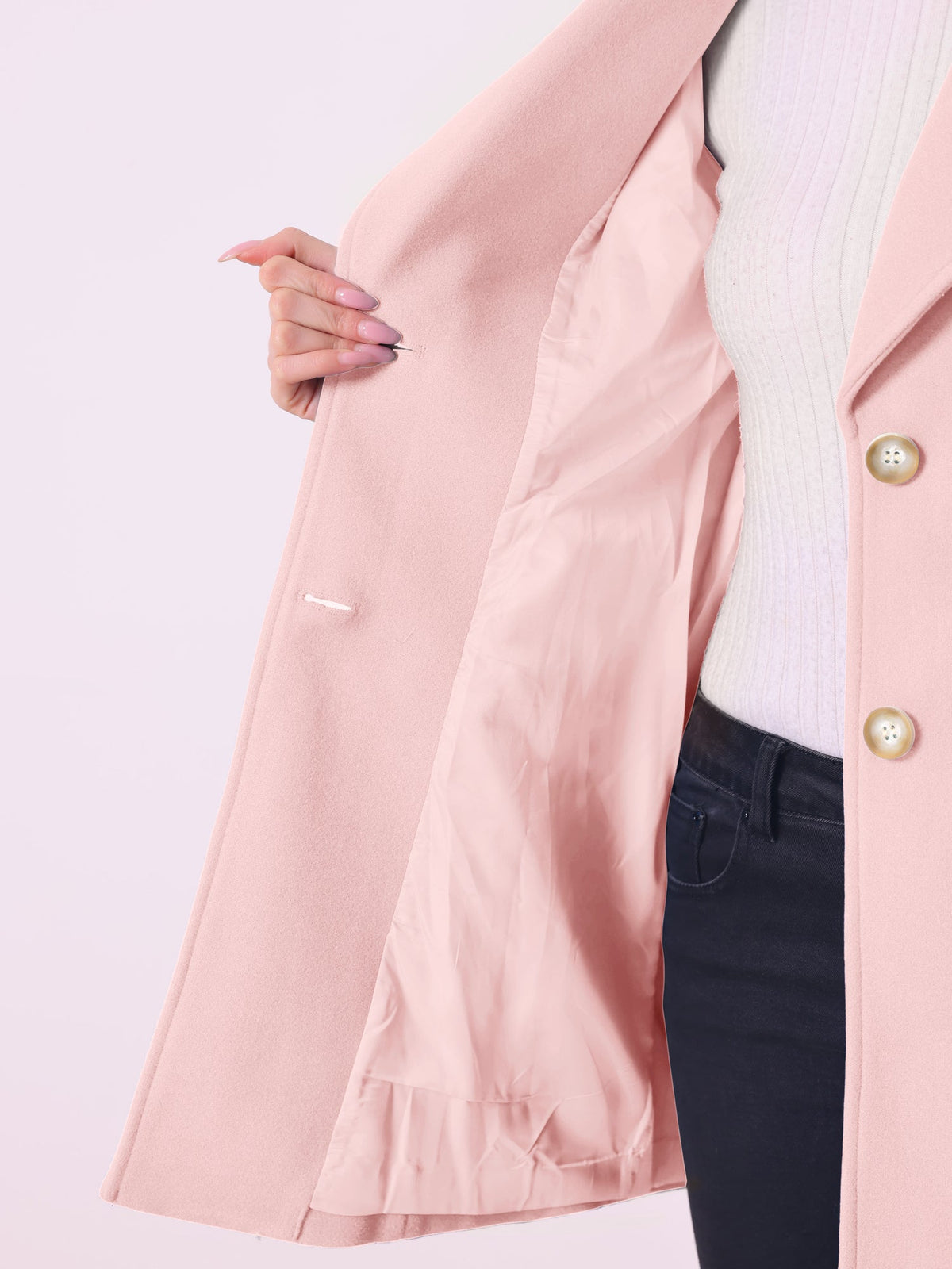 Curved Waist Vent Overcoat