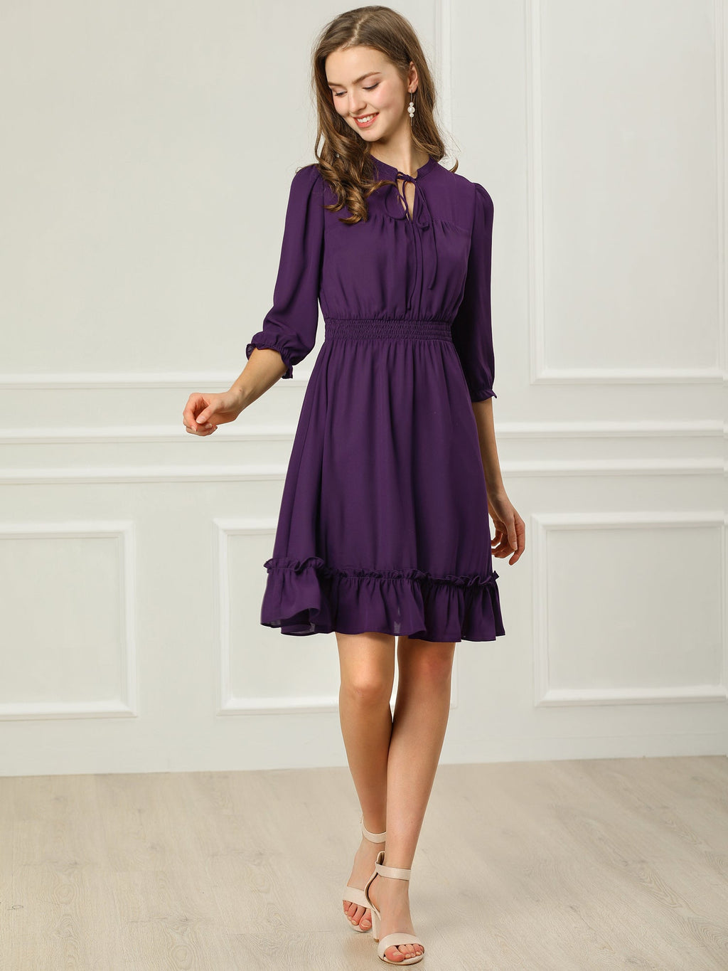 Smocked Layered Ruffle Dress