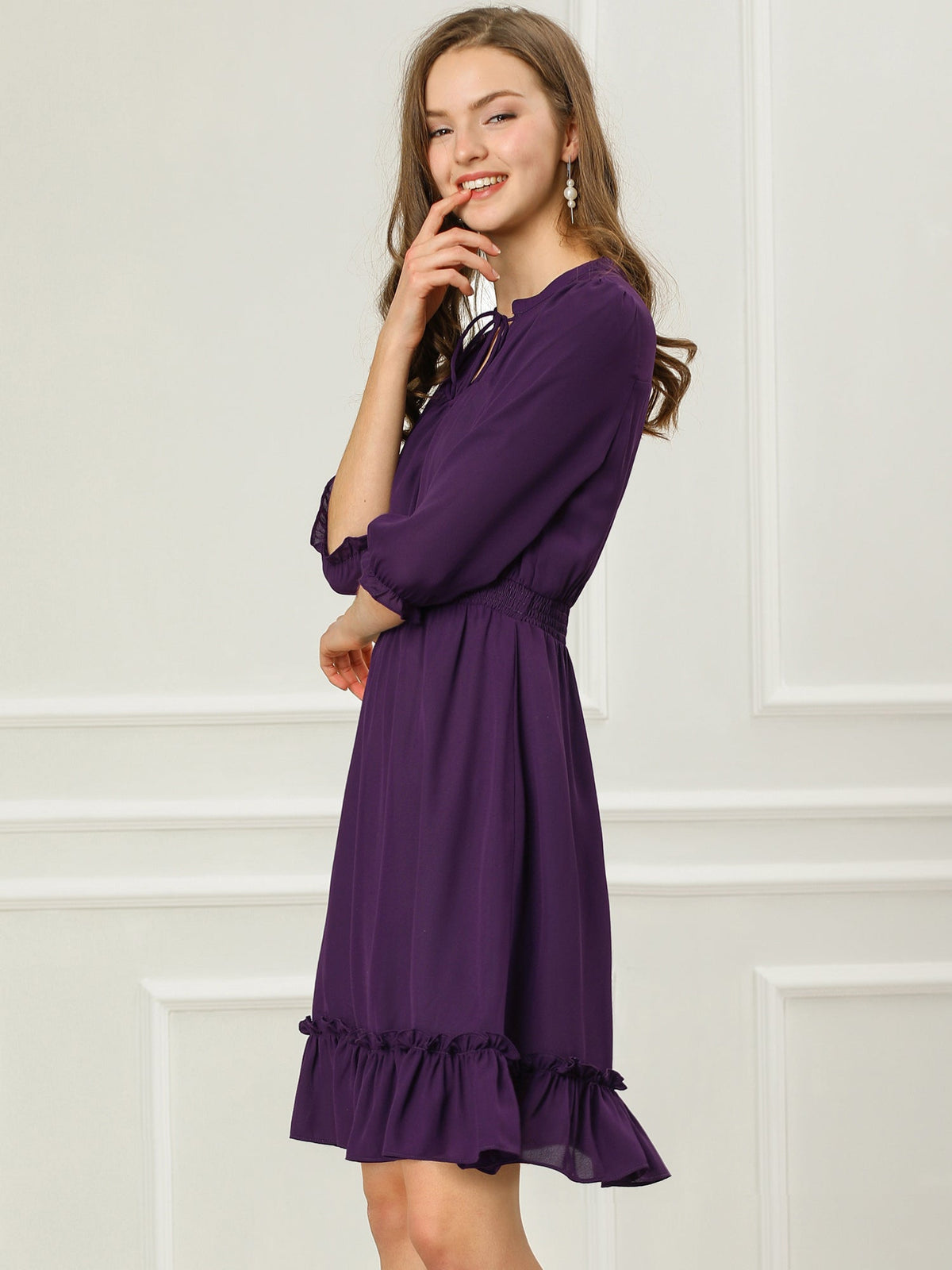 Smocked Layered Ruffle Dress